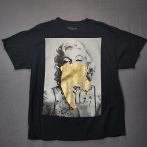 Popular Poison Mens Shirt XL Black Marilyn Monroe Graphic Pop Culture
